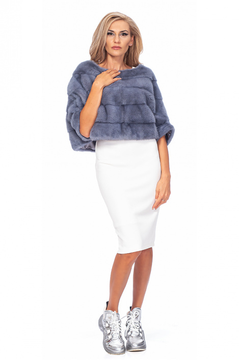 Ladies poncho from mink
