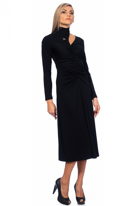 Ladies long dress with collar