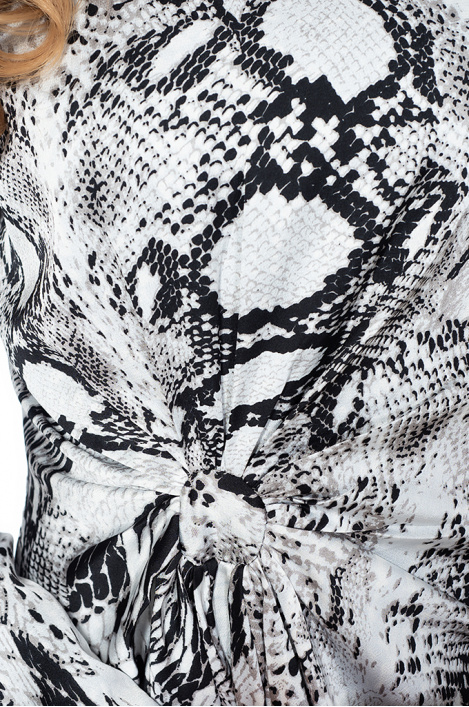 Ladies dress with a print python